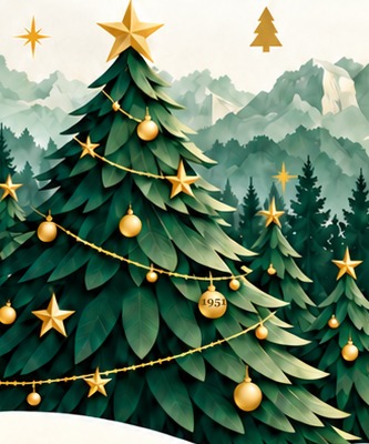 Sapin de Noël décoré, visuel de l'affiche